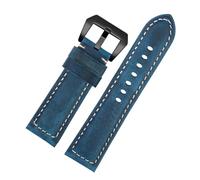 MENGXIU MENGKE Correa De Reloj Resistente Al Agua Compatible Con Panerai PAM688 441/1313, Accesorios De Correa De Reloj Azul De Cuero De Vaca For Hombre, 22MM, 24mm Y 26mm(B-blue-black,26mm)