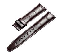 MENGXIU MENGKE Correas de reloj de piel de vaca, correa sustituta de 20MM, 21MM, 22MM, hebilla de acero inoxidable 316L, cinturón de cuero genuino(Brown,21MM_WITH LOGO)