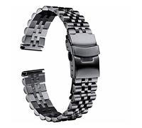 MENGXIU MENGKE Hombres Mira la correa de la banda STELL STELL DE IMPLEMENTACIÓN DE IMPLEACIÓN STEP SPEED MASTER MUCHACHA MUJER MUJER BANDA 18MM 19MM 20mm 22mm 23mm 24mm 26mm 28mm 30mm(Black,22mm)