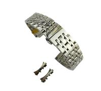 MENGXIU MENGKE Pulsera de la banda de reloj de metal de acero inoxidable 12 mm 14 mm 16 mm 18 mm 20 mm 22 mm 24 mm de reloj de muñeca de 24 mm con interfaz de arco hueco(Silver,21mm)