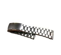 MENGXIU MENGKE Reloj de acero inoxidable sólido Ajuste for hombres Relojes Mujeres Correas de metal 14mm 16mm 18mm 19mm 20 21mm 22 24mm 26mm Banda de hebilla plegable(Silver,22mm)