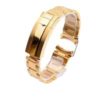 MENGXIU MENGKE Reloj Pulsera Compatible With Rolex Daytona Agua Ghost Submariner Mando Accesorios Cadena de banda 20mm 21mm Solidable Solid Acero inoxidable Reloj Correa(All Gold,20mm No Logo)