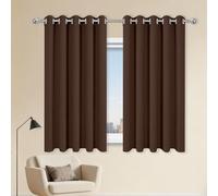 MENGXUAN 100% Cortinas Opacas 1 Piezas 1000 x 200 cm Anti Luz Cortina Aislantes Frio y Calor Tende 100% Oscuranti per Interni per Il Soggiorno e La Camera, marrón