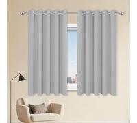 MENGXUAN 100% Cortinas Opacas 1 Piezas 250 x 250 cm Anti Luz Cortina Aislantes Frio y Calor Tende 100% Oscuranti per Interni per Il Soggiorno e La Camera, Gris Claro