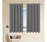 MENGXUAN 100% Cortinas Opacas 1 Piezas 400 x 340 cm Anti Luz Cortina Aislantes Frio y Calor Tende 100% Oscuranti per Interni per Il Soggiorno e La Camera, Gris Oscuro