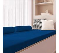 MENGXUAN Cojín para Banco 44 x 195 cm Suave, Lavable Cojín de Banco de Doble Base Antideslizante para Hogar, Jardín, Patio, Columpio, Interior, Azul