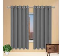 MENGXUAN Cortinas de Dormitorio Comedor 180 x 310 cm Cortinas Aislantes Frio y Calor Habitacion Matrimonio para Salon Curtains, Gris Oscuro