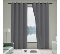 MENGXUAN Cortinas Salon 1 Pieza 400 x 285 cm Cortinas Aislantes Frio y Calor Dormitorio Cortina Corta para Salon Curtains, Gris Oscuro