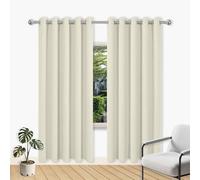 MENGXUAN Cortinas Salon 1 Piezas 260 x 250 cm Opaca Termica Isolante Tende Oscuranti 100% per Interni para Salon Curtains, Beige