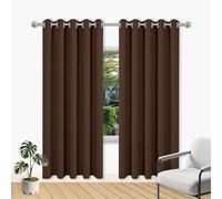 MENGXUAN Cortinas Salon 1 Piezas 380 x 320 cm Opaca Termica Isolante Tende Oscuranti 100% per Interni para Salon Curtains, marrón