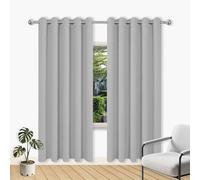 MENGXUAN Cortinas Salon 1 Piezas 400 x 200 cm Opaca Termica Isolante Tende Oscuranti 100% per Interni para Salon Curtains, Gris Claro