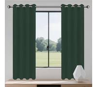 MENGXUAN Cortinas y Visillos Blancos 1 Piezas 144 x 193 cm Termicas Aislantes Frio y Calor Cortinas Grises Opacas para Salon Curtains, Verde Oscuro