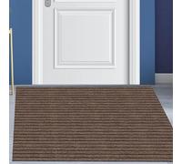 MENGXUAN Felpudo Entrada Casa 80 x 90 cm para Una Entrada Limpia Alfombra de Puerta para Patio Exterior e Interior para Puerta Interior y Exterior, Pasillo, marrón