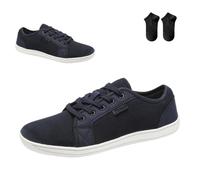 MENGYSM Men's Minimalist Wide Barefoot Sneakers,Zero Drop Sole Lace Up Running Sneakers,Low Top Fashion Casual Walking Shoes