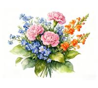 mengzhiyi 11Ct Punto De Cruz Kit Completo Esquemas Flor 40X50Cm Kit Punto De Cruz Con Hilos Y Tela Impresa Impreso Completo Principiantes