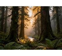 mengzhiyi Kits de Punto de Cruz Estampados, paisaje natural Patrone Cuadro Kit Punto de Cruz,11CT 40x50cm, Kit de Bordado para Bricolaje