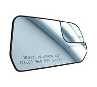 MengZJ Cristal de Espejo para Ford Mustang 2015-2019 Retrovisor Lateral de Puerta Izquierdo Derecho TéRmico con Placa Trasera,Left