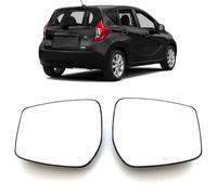 MengZJ Cristal de Espejo para Nissan Note Retrovisor Lateral de Puerta Izquierdo Derecho TéRmico con Placa Trasera 2006-2020,left-2013-2020