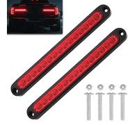 Menibeuty 2Pcs 12-24V Luces Led De Pilotos Traseros Remolque, Tercera Luz De Freno, Luces Remolque Traseras, RV, UTV, ATV, Parada A Prueba De Agua(Rojo)