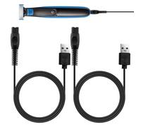 Menibeuty 2Pcs Cable Cargador Compatible con Philips Oneblade, Cable Compatible con Oneblade Philips Recambios, Cargador Afeitadora Compatible con Philips QP2724, QP2734, QP2834, QP2824, MG5910