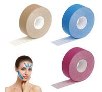 Menibeuty 3PCS Kinesiotape, Cinta Kinesiologica 2.5cmx5M, Vendaje Neuromuscular Tape, Cintas Kinesiologicas Deportiva para Alivio Dolor Muscular, Elásticas, Impermeable, Vendaje Kinesiológico