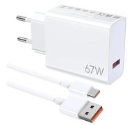 Menibeuty 67W Cargador Xiaomi Carga Rapida, Cable USB C 2m y Cargador Xiaomi 67W Carga Rapida para Xiao-mi Redmi Note 14 Pro 5G 15 14 Ultra F6 F7 X7 Poco Pro 13 14 Redmi 5G Note 13 Poco Pad