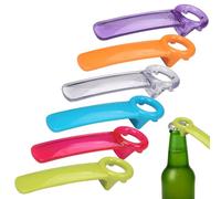 Menibeuty 6Pcs Abridor Botellas, Abrelatas Manual, Abs Abre Botes Tarros, Antideslizante Abridor De Tarros,6 Colores para Inicio Bares Fiesta