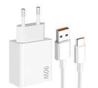 Menibeuty 90W Cargador Xiaomi Carga Rapida con Cable USB C 1.5m, Cargador Xiaomi 90W Carga Rapida para Xiao-mi 15 14 13 Ultra Poco F6 X7 F7 Pro Redmi Note 13 14 Pro 5g 14t 13t Note 14 13 12 S POCO Pad