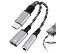 Menibeuty Adaptador de USB C a 3,5 mm, Adaptador 2 en 1 y admite Carga rápida de 60W, Adaptador USB C, para 17 16 15 Plus Pro MAX, 1Pad Pro Air Mini, S25 S24 S23 S22 S20 Ultra, etc.