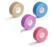 Menibeuty Juego de 4 Cintas Faciales Antiarrugas (2,5cm x 5M) | Cinta Facial de Kinesiología Estética para Lifting y Línea V | Parches Faciales Nocturnos de Alta Elasticidad y Transpirables (Beige)