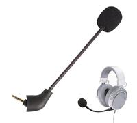 Menibeuty Micrófono de Repuesto con Espuma, Micrófono para Juegos Desmontable con Conector 3.5 mm y Cancelación de Ruido, para Hy-PerX Clouds, Cloud X Cloud Core et (Negro)