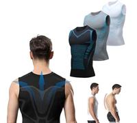 Menionic Posture Corrector Vest, Menionic Tourmaline Posturecorrector Vest For Men 2024 New (White,X-Large)