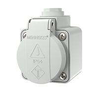 Mennekes 10081 - Base Mural Enchufe Schuko 3p+T 16A 230V con Tapa Abatible