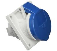 Mennekes 101100276 Bases Semi Empotrables CEE, Tomas de Corriente, 230 V, 50-60 Hz, 16 A, 3 Polos, IP 44, 64 mm x 73.5 mm Marco, Azul
