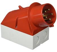 Mennekes 101200044 Clavijas Murales, Tomas de Corriente CEE, 400 V, 50-60 Hz, 32 A, 5 Polos, IP 44, Rojo