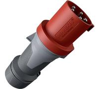 Mennekes 101200142 Clavijas Power Top XTRA, Tomas de Corriente CEE, 400 V, 50-60 Hz, 63 A, 5 Polos, IP 44, Rojo