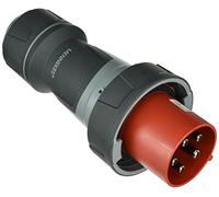 Mennekes 101200149 Clavijas Power Top XTRA, Tomas de Corriente CEE, 400 V, 50-60 Hz, 125 A, 5 Polos, IP 67, Rojo