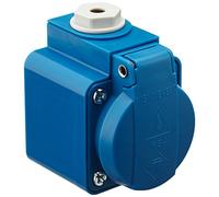 Mennekes 101700002 Bases Schuko 16 A / 230 V, Tomas de Corriente, IP 44 Grado de Protección, Azul