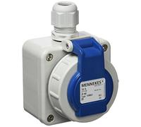 Mennekes 101700017 Bases Schuko. 16 A / 230 V, Tomas de Corriente, IP 68 Grado de Protección, Azul