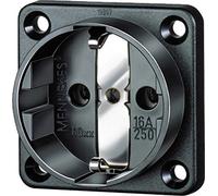 Mennekes 11532 - Base schuko sin tapa negro