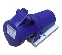 Mennekes 1341 - Base mural 2 polos+tierra 16a 230v azul referencia 1341