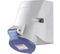 Mennekes 1720 interna Fijación montado en la pared Socket con doble protección de contacto, IP 44, 6 horas de corriente de la Posición de la Tierra, 3 Pole, 16 A, 230 V, color azul