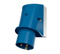 Mennekes 332 montado en la pared, Terminal de tornillo de entrada, IP 44 Protección, 6 horas de corriente de la Posición de la Tierra, 3 Pole, 16 A, 230 V, Azul
