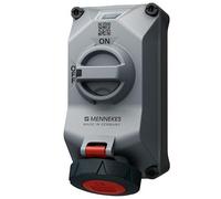 MENNEKES DUOi R - Toma de corriente 5P, 400 V/16 A, montaje en pared IP69