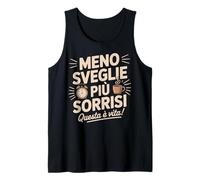 MENO SVEGLIE PIÙ SORRISI Questa è Vita Pensione Divertente Camiseta sin Mangas