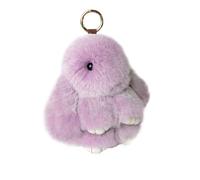 Menocetri Llavero De Conejo Suave Y Esponjoso Lindo De Peluche De Piel Artificial Pompón Dcoración Llavero (purple, 10cm)