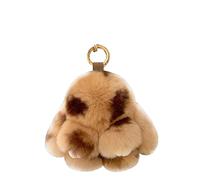 Menocetri Llavero De Conejo Suave Y Esponjoso Llavero Lindo Llavero De Conejo De Peluche Llavero De Piel Artificial Llavero Pompón Decoración Llavero (Amarillo)