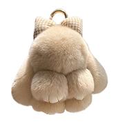 Menocetri Llavero De Conejo Suave Y Esponjoso Llavero Lindo Llavero De Conejo De Peluche Llavero De Conejo De Peluche Llavero De Piel Artificial Llavero Pompón Decoración De Llavero (Kaqib)