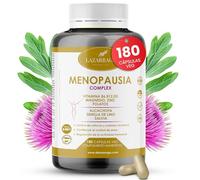 MENOPAUSIA COMPLEX 9 EN 1 | Control de Sofocos | Alivia el Hinchazón Abdominal | Vientre plano | Sin Soja ni Conservantes | 3 Meses de Tratamiento | 180 Cápsulas Veganas | Lazarraga