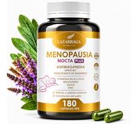 Menopausia Sofocos y Sudores Nocturnos Mujer | Sueño Profundo con Melatonina, Salvia y Ashwagandha Sensoril® | Magnesio Bisglicinato + Vitaminas B6 B12 D3 K2 | 180 Cápsulas | LAZARRAGA